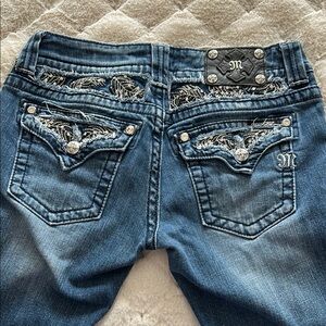 Miss Me Blue Embellished Designer Jeans